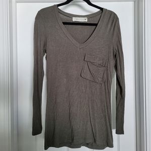 Vintage Havana army olive green long sleeve pocket tee size M